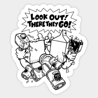 Milk & Cheese: Look Out! There They Go! Sticker